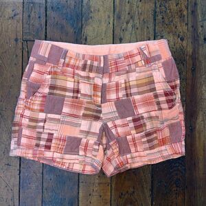 J Crew Patchwork Shorts Women's 2 Orange‎